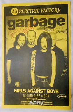 1998 Garbage (Band) WithGirls Against Boys Tour Concert Poster Signed/Autographed