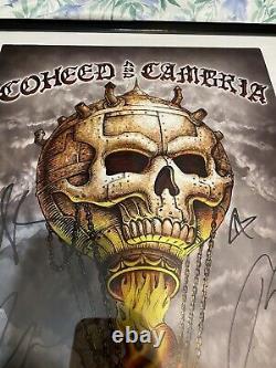 2006 Coheed And Cambria 11x17 Skull Tour Poster Band AUTOGRAPHED Rock Estate