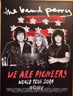 2014 The Band Perry Tour Poster Signed by Band #669 18x24 Screen Print