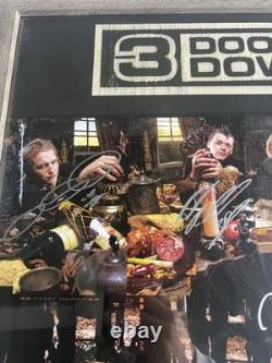 3 Doors Down Full Band Signed 2005 Seventeen Days Tour Poster Framed 18x24