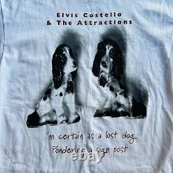 90s Elvis Costello And The Attractions SIGNED Band Tour T-shirt XL