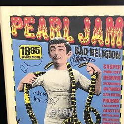 95 Pearl Jam Tour Poster Signed by band/UNIQ ED SIG & JACK IRONS NVR DISPLAYED
