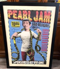 95 Pearl Jam Tour Poster Signed by band/UNIQ ED SIG & JACK IRONS NVR DISPLAYED