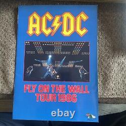 AC/DC 5 Band Member Autograph JSA LOA Signed Fly On The Wall Tour 1986 Book