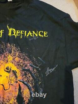 ACT OF DEFIANCE BAND SIGNED AUTOGRAPH Birth & The Burial Tour Shirt Megadeth