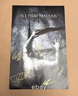 ALL THAT REMAINS Band Signed X5 2022 The Fall Of Ideals Tour Poster (11x17)