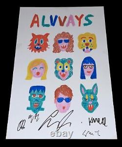 ALVVAYS BAND SIGNED 12x18 TOUR POSTER MOLLY RANKIN X5 AUTOGRAPH PROOF 1