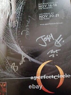 APC A Perfect Circle Band Signed Tour Poster November 2010 AZ CA WA NV