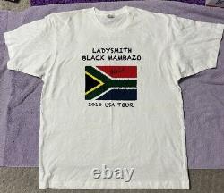 AUTOGRAPHED! Vintage Ladysmith Black Mambazo Concert Shirt 2010 USA Tour XL NICE