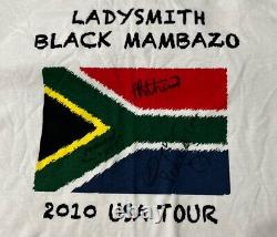 AUTOGRAPHED! Vintage Ladysmith Black Mambazo Concert Shirt 2010 USA Tour XL NICE