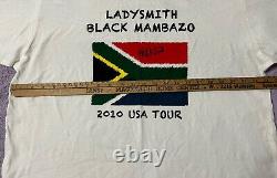 AUTOGRAPHED! Vintage Ladysmith Black Mambazo Concert Shirt 2010 USA Tour XL NICE