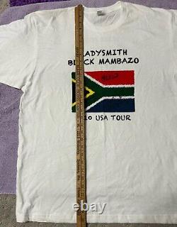 AUTOGRAPHED! Vintage Ladysmith Black Mambazo Concert Shirt 2010 USA Tour XL NICE