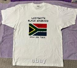 AUTOGRAPHED! Vintage Ladysmith Black Mambazo Concert Shirt 2010 USA Tour XL NICE