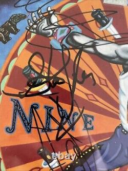 Aerosmith Nine Lives Tour Backstage Pass Full Band Autograph Album Poster