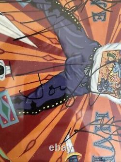 Aerosmith Nine Lives Tour Backstage Pass Full Band Autograph Album Poster