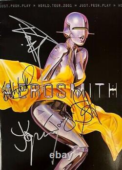 Aerosmith signed Just Push Play Tour program signed by entire band-JSA Letter