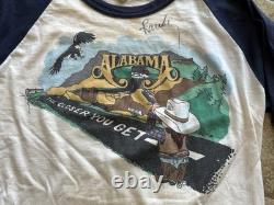 Alabama Band The Closer You Get 1983 Tour Raglan Shirt XL Vintage Signed