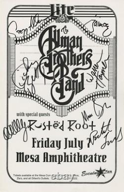 Allman Brothers 1995 tour signed x 7 withJSA limited edt autographed GIG Poster