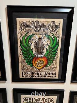 Alman brothers 40th tour beacon poster signed by 20+ guest stars who played mint