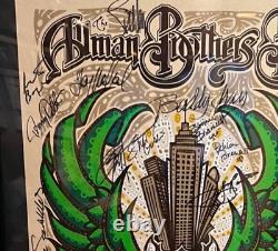 Alman brothers 40th tour beacon poster signed by 20+ guest stars who played mint