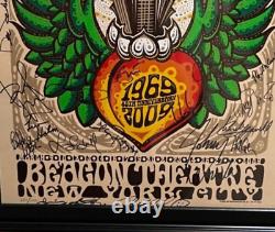 Alman brothers 40th tour beacon poster signed by 20+ guest stars who played mint