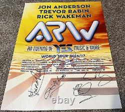 Anderson Rabin Wakeman Signed ARW Tour Poster Full Band