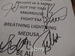 Anthrax Killthrax II Tour Concert Song Set List Full Band Autograph Signature