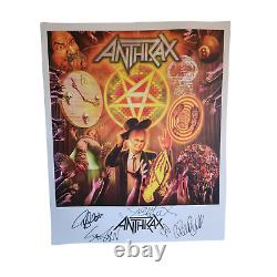 Anthrax Signed Tour Poster 2024 Tour Full Band Signatures Original & Genuine