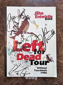 Autographed John Entwistle Band (the who) Left For Dead Tour book 1996 signed