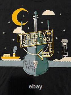 Autographed Lindsey Sterling Band Tee Tour Shirt Shatter Me Tour 2014