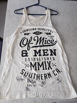 Autographed Of Mice And Men band tank (2014)VANS Warped Restoring Force