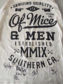 Autographed Of Mice And Men band tank (2014)VANS Warped Restoring Force