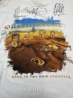 Autographed Vintage 90s Queensryche World Tour Nine Seven T-Shirt Adult Size M