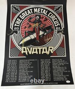 Avatar Band Signed Autographed 2024 Tour Poster With Jsa Coa # Ay16554