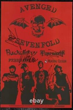 Avenged sevenfold a7x Full Band rare autographed Signed tour poster 2008