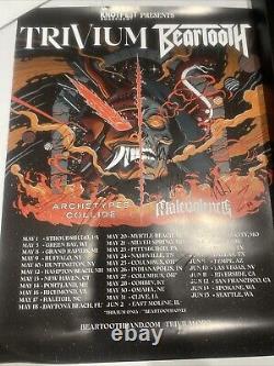 BEARTOOTH And TRIVIUM Band Signed Tour Poster 2023