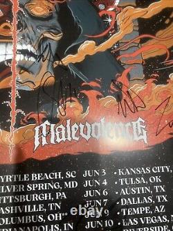 BEARTOOTH And TRIVIUM Band Signed Tour Poster 2023