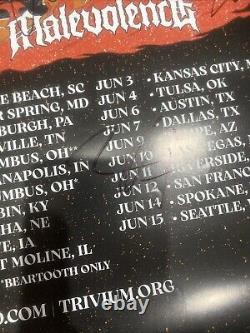 BEARTOOTH And TRIVIUM Band Signed Tour Poster 2023