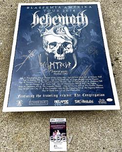 BEHEMOTH Band SIGNED + FRAMED 18x24 Tour Poster JSA COA