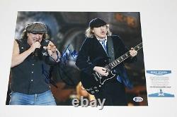 BRIAN JOHNSON AC/DC SIGNED 11x14 CONCERT PHOTO BECKETT COA ANGUS YOUNG BAND TOUR