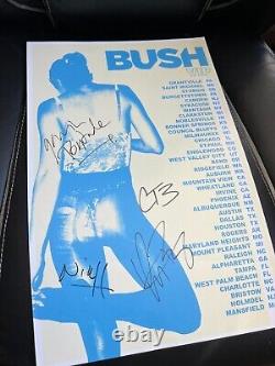 BUSH 2022 TOUR BAND SIGNED / AUTOGRAPHED CONCERT GIG POSTER -GAVIN ROSSDALE cd