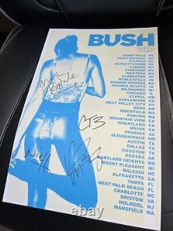 BUSH 2022 TOUR BAND SIGNED / AUTOGRAPHED CONCERT GIG POSTER -GAVIN ROSSDALE cd