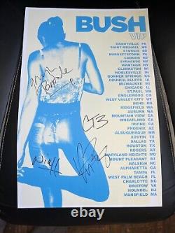 BUSH 2022 TOUR BAND SIGNED / AUTOGRAPHED CONCERT GIG POSTER -GAVIN ROSSDALE cd