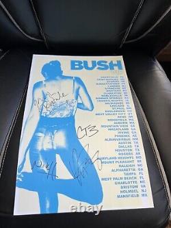 BUSH 2022 TOUR BAND SIGNED / AUTOGRAPHED CONCERT GIG POSTER -GAVIN ROSSDALE cd