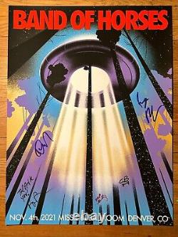 Band Of Horses Signed Tour Poster Mission Ballroom 2021