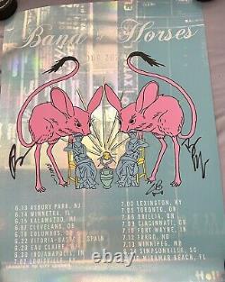 Band Of Horses Tour Poster Foil Signed By Band Boh 2024