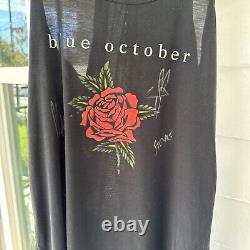 Band Signed BLUE OCTOBER April 2024 Tour Tank Women's Large Flowy Band Tank