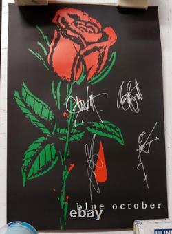 Blue October I Hope You're Happy 2018 Rose Art Tour Poster Signed by Band. RARE