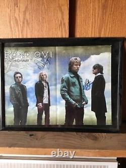 Bon Jovi Lost Highway Framed Tour Book Signed By Entire Band 22 x 16