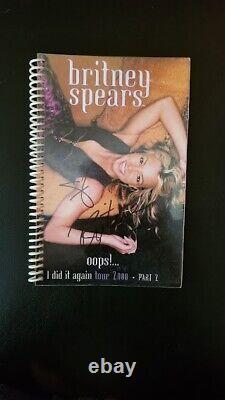 Britney Spears Signed Oops I DID It Again 2000 Band & Crew Only Tour Itinerary